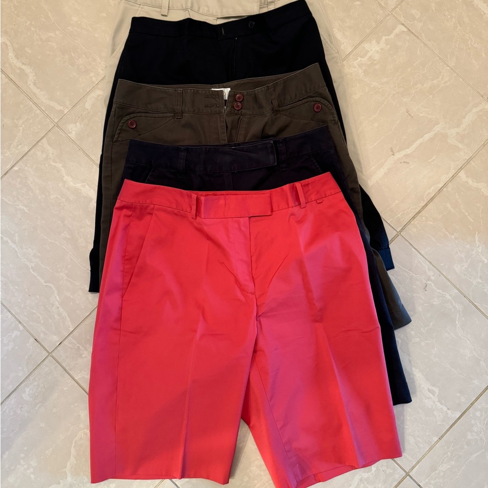 5 pr Women’s sz 8 walking shorts. Brooks Brothers, Talbots, Eddie Bauer GUC